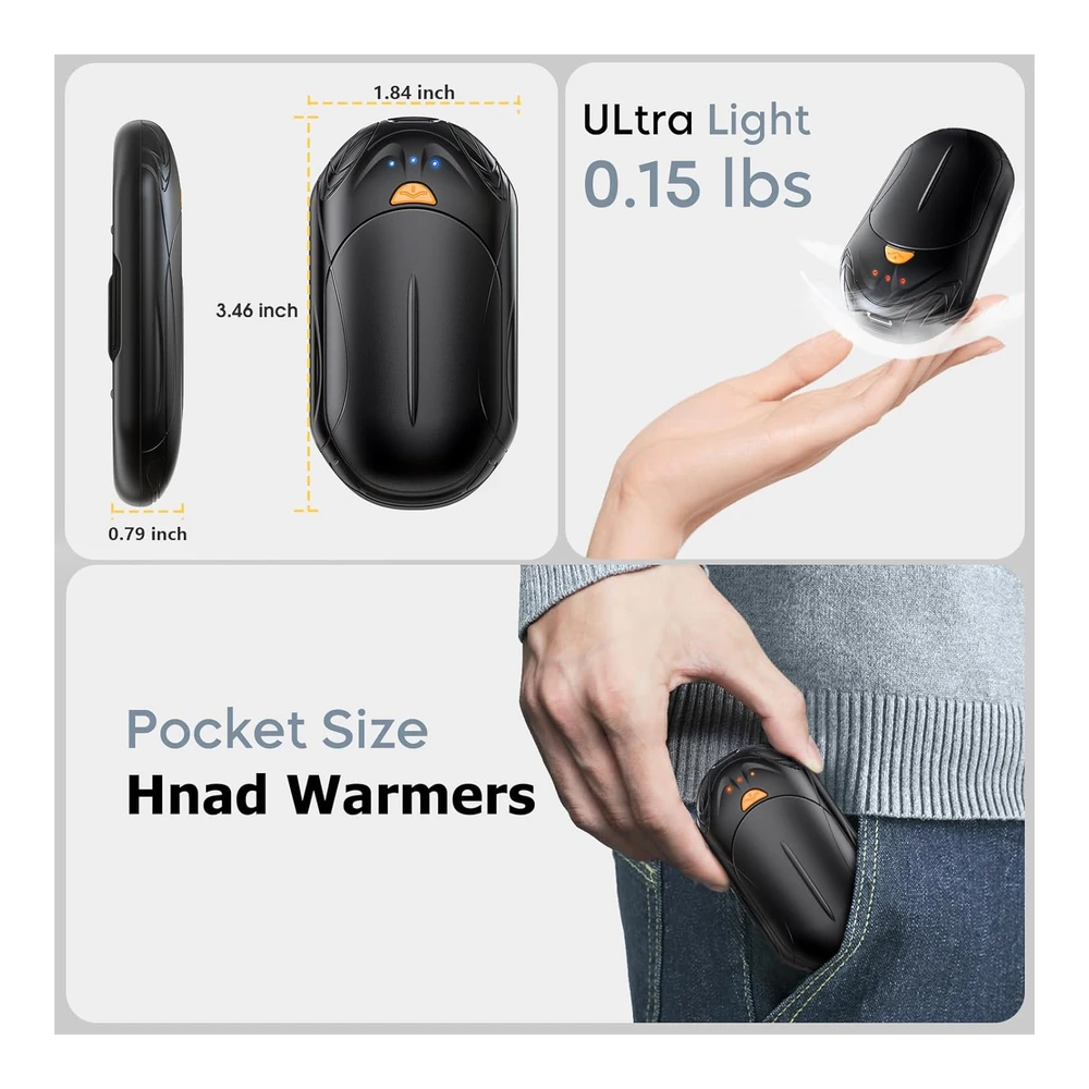 AI CALENTADORES DE MANOS 2 PACK – RECARGABLES, PORTÁTILES Y DE LARGA DURACIÓN – OUTDOOR Y CAMPING