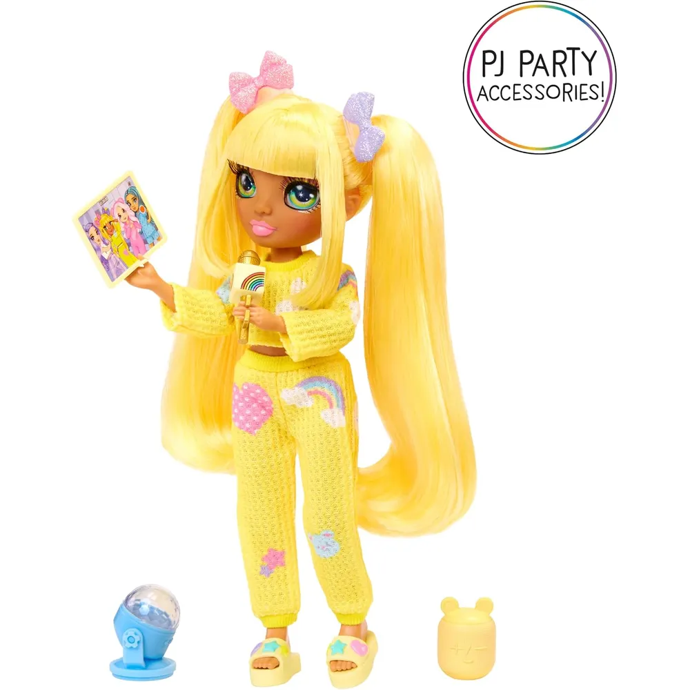 Rainbow High Jr. Pijama Party muñeca rubia