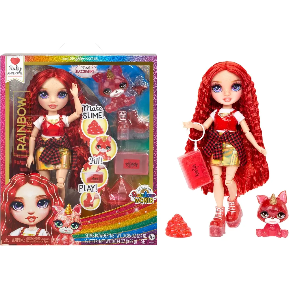 Rainbow High muñeca pelirroja con mascota