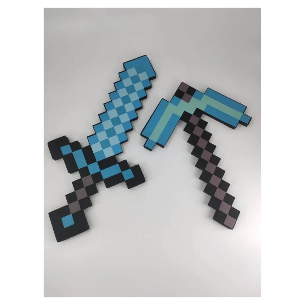 Minecraft juego de pico y espada de espuma, piezas para disfraz