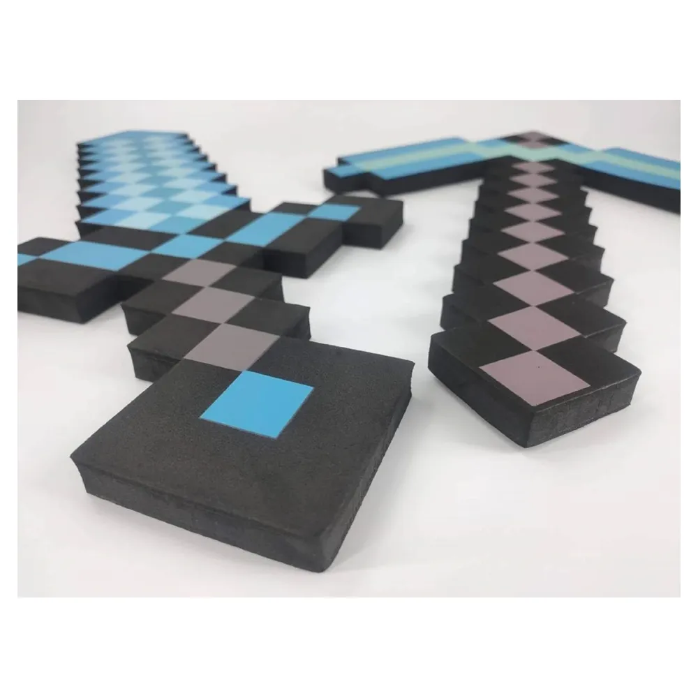 Minecraft juego de pico y espada de espuma, piezas para disfraz