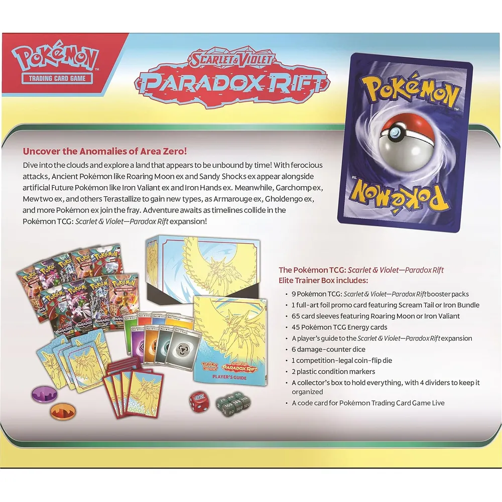 JUEGO DE CARTAS POKÉMON TCG SCARLET & VIOLET PARADOX RIFT ELITE TRAINER BOX (INGLÉS)