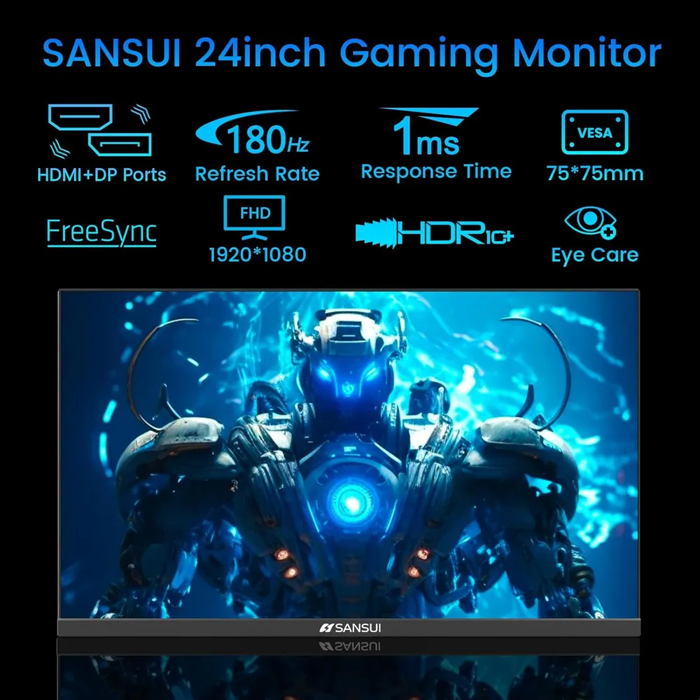 Sansui 24" FHD 180 Hz 1 ms DP/HDMI FPS/RTS FreeSync