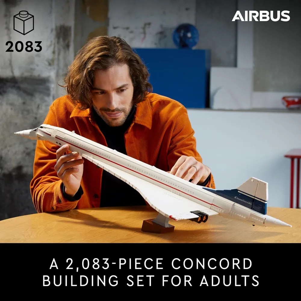 Lego Icons Concorde, modelo a escala del avión supersónico para adultos