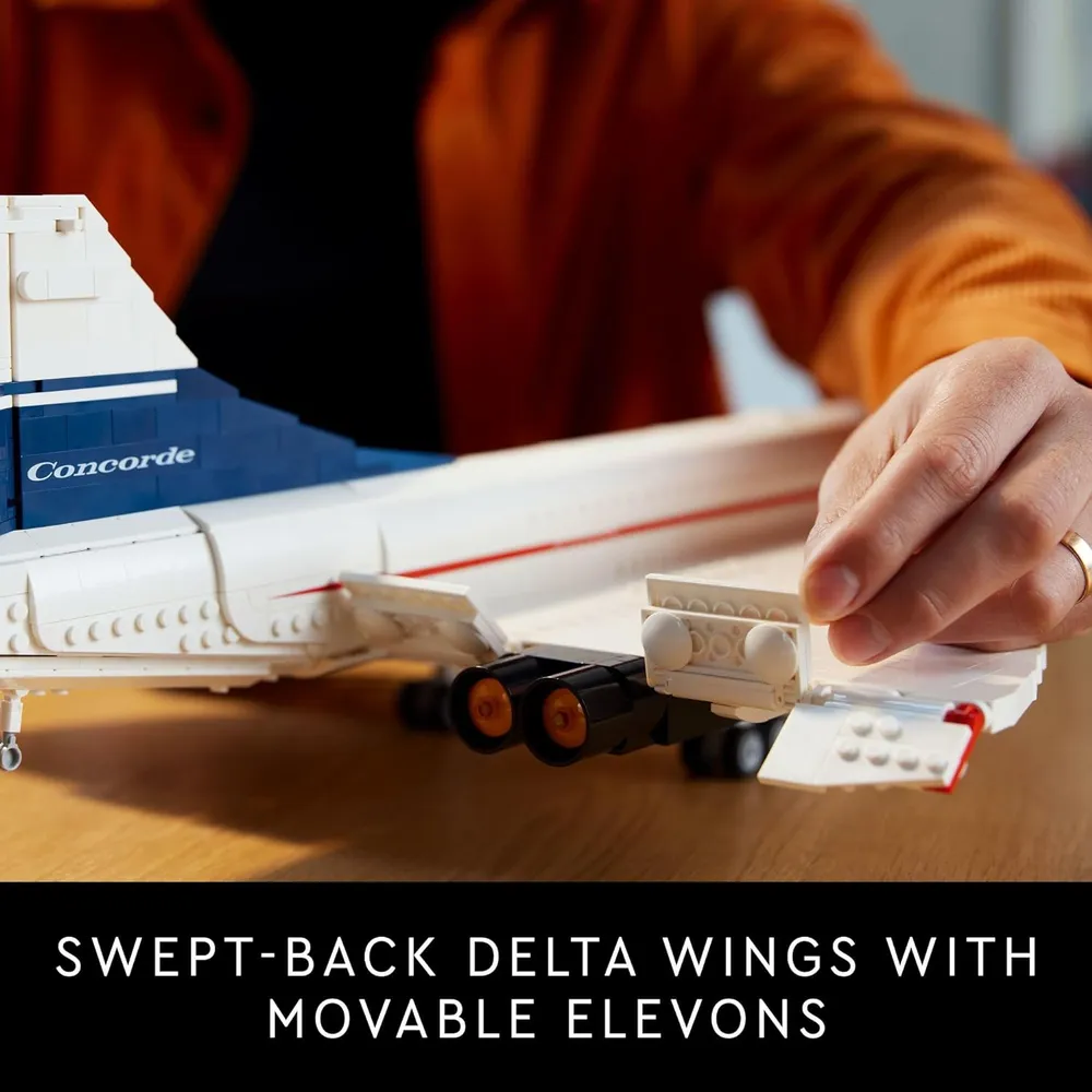 Lego Icons Concorde, modelo a escala del avión supersónico para adultos