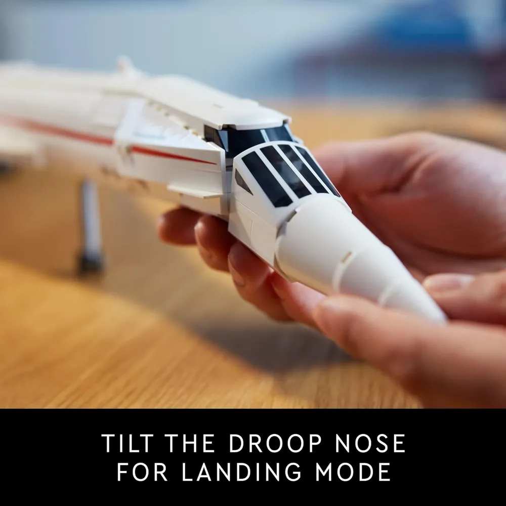 Lego Icons Concorde, modelo a escala del avión supersónico para adultos