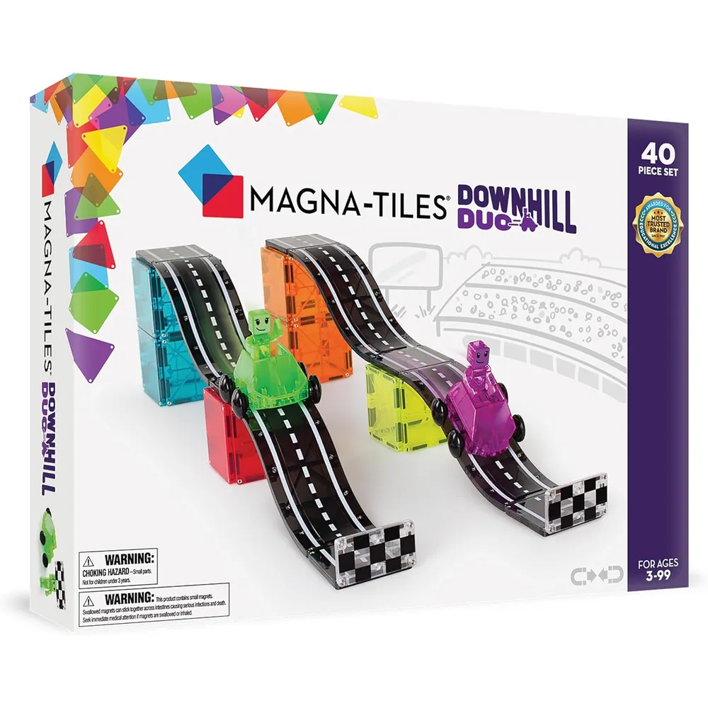 MAGNA-TILES - Downhill duo 40-piezas set de construcción magnético