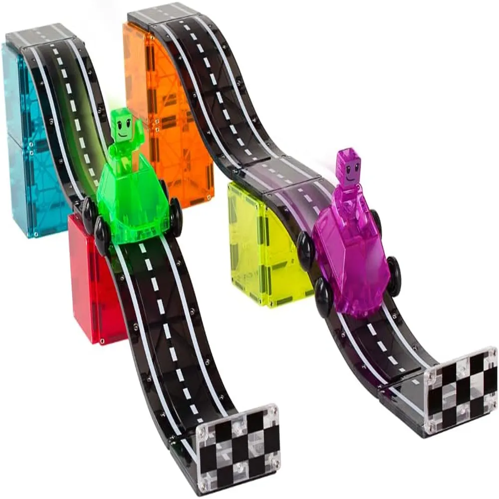 MAGNA-TILES - Downhill duo 40-piezas set de construcción magnético