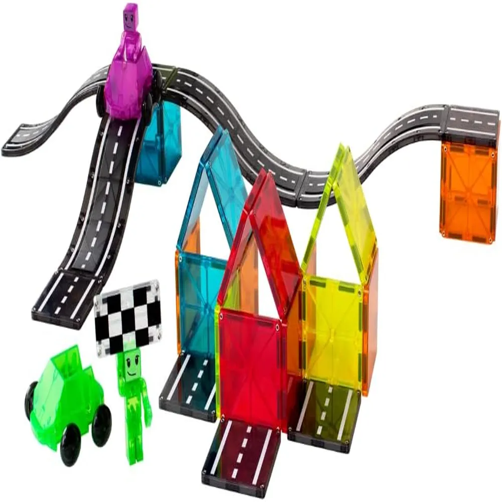 MAGNA-TILES - Downhill duo 40-piezas set de construcción magnético