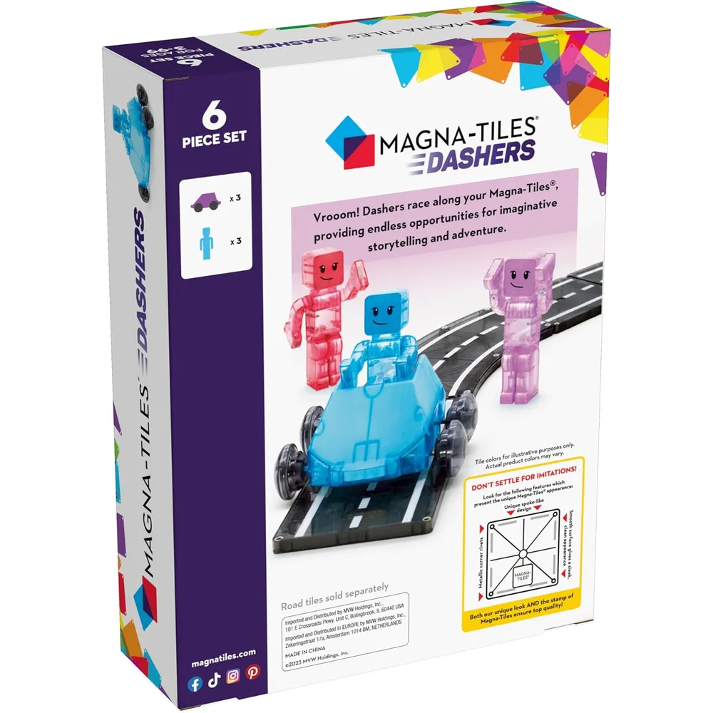 MAGNA-TILES - Dashers 6-piezas set de construcción magnético