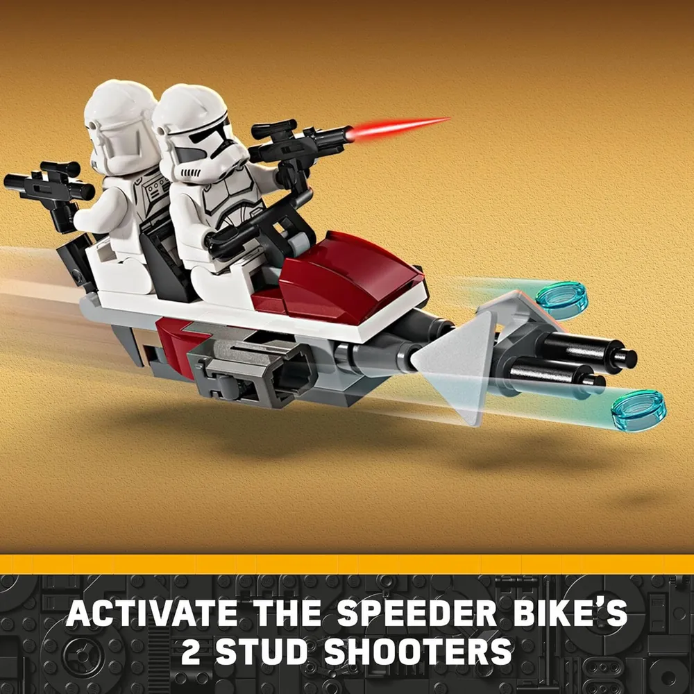 Lego Star Wars Batalla con soldado clon, droide y moto speeder para niños