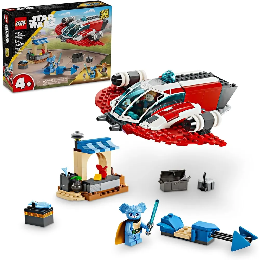 Lego Star Wars Jóvenes Jedi Halcón Carmesí, set de iniciación para niños