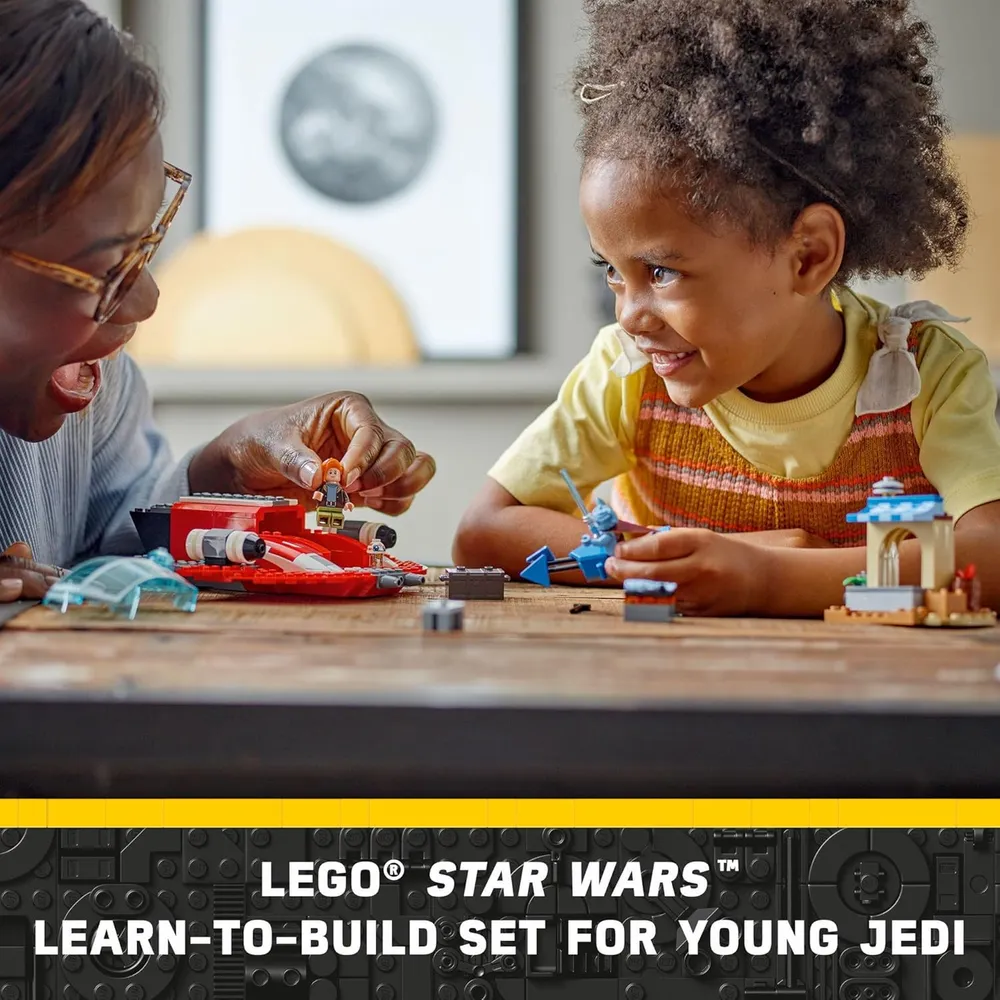 Lego Star Wars Jóvenes Jedi Halcón Carmesí, set de iniciación para niños