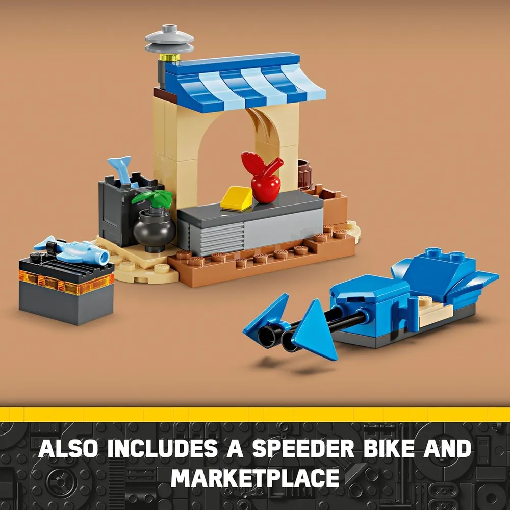 Lego Star Wars Jóvenes Jedi Halcón Carmesí, set de iniciación para niños