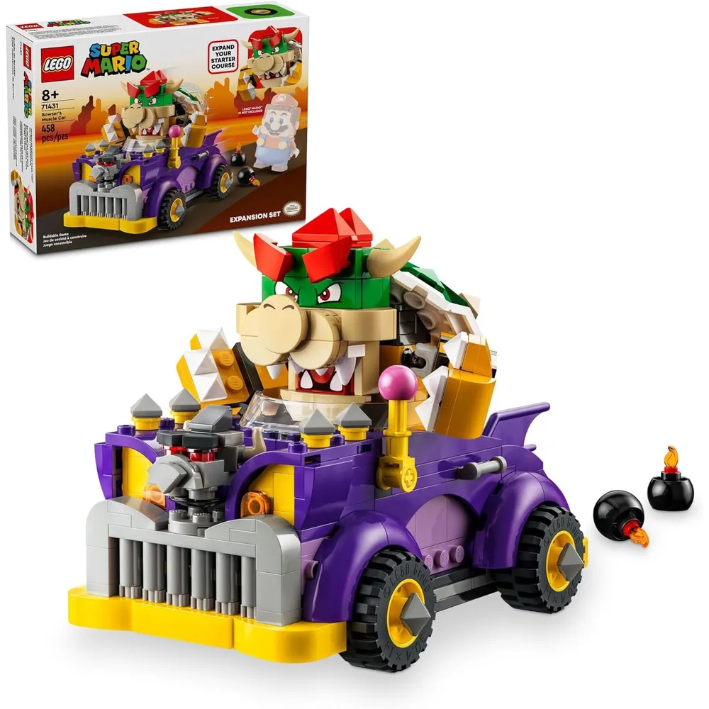 Lego Super Mario Coche deportivo de Bowser, set de expansión para niños