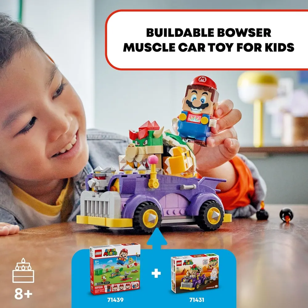 Lego Super Mario Coche deportivo de Bowser, set de expansión para niños