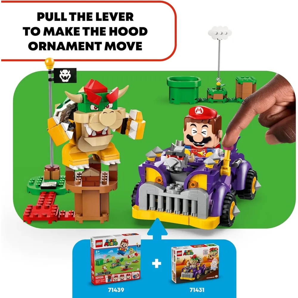 Lego Super Mario Coche deportivo de Bowser, set de expansión para niños