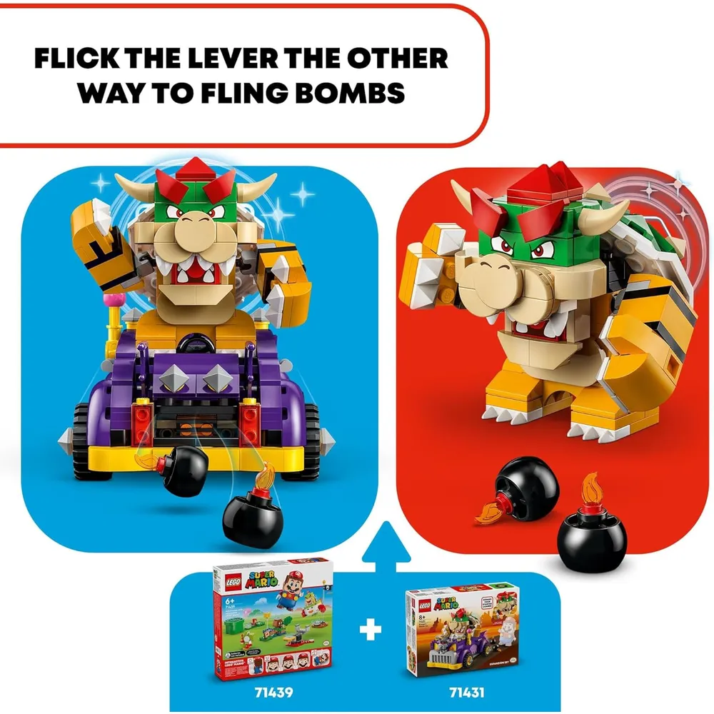 Lego Super Mario Coche deportivo de Bowser, set de expansión para niños