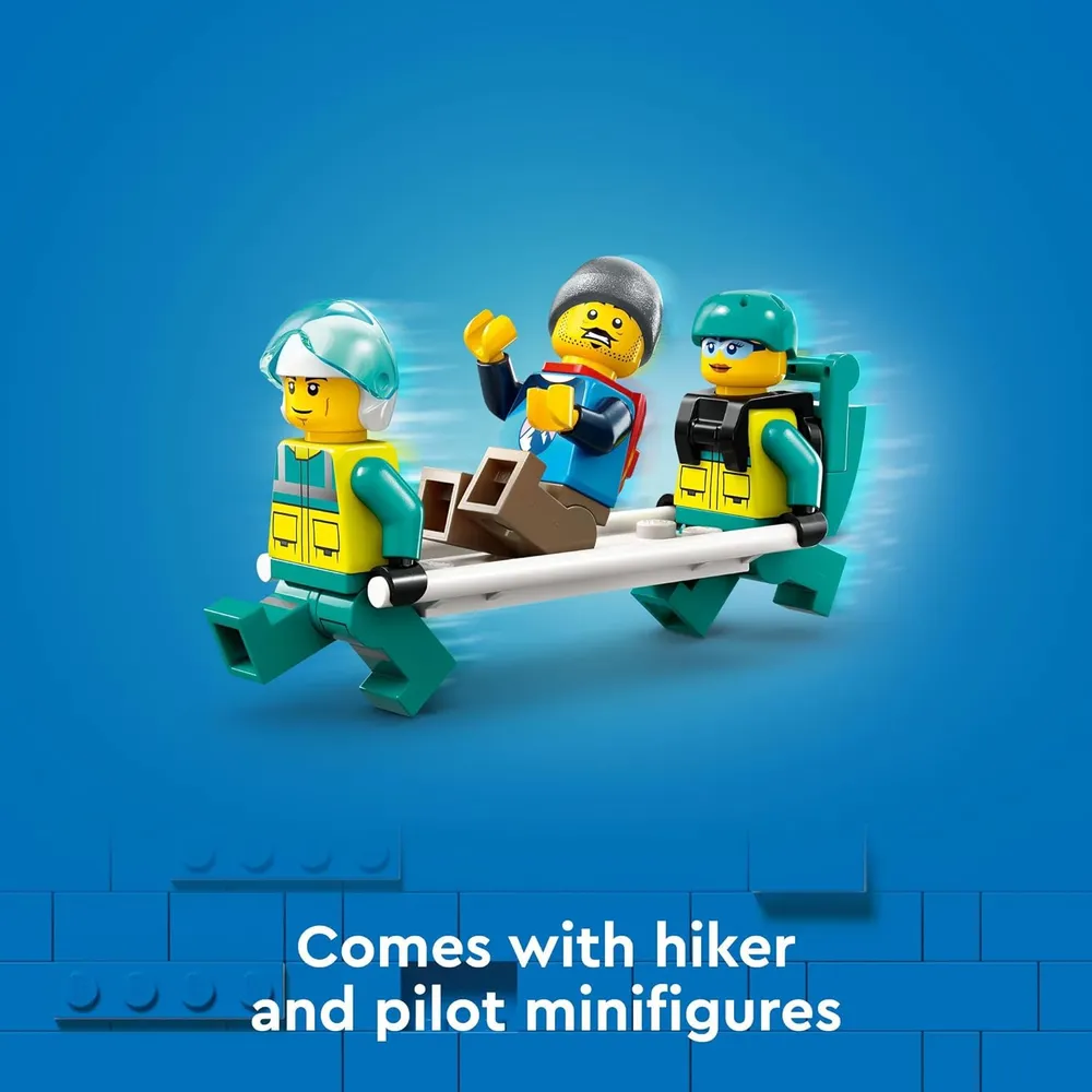 Lego City Helicóptero de rescate de emergencia, set de juego para niños