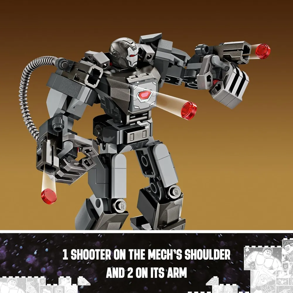 Lego Marvel Máquina de Guerra, armadura mecánica, figura de acción para niños