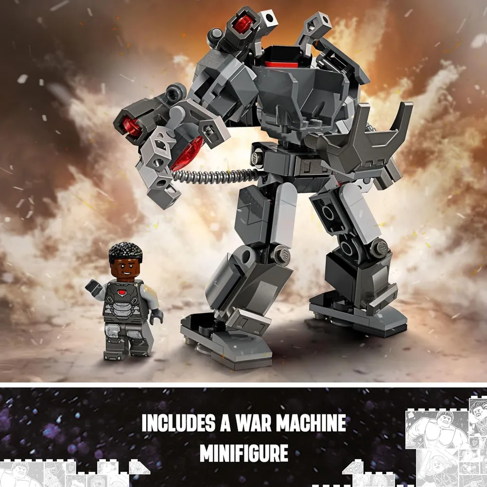 Lego Marvel Máquina de Guerra, armadura mecánica, figura de acción para niños
