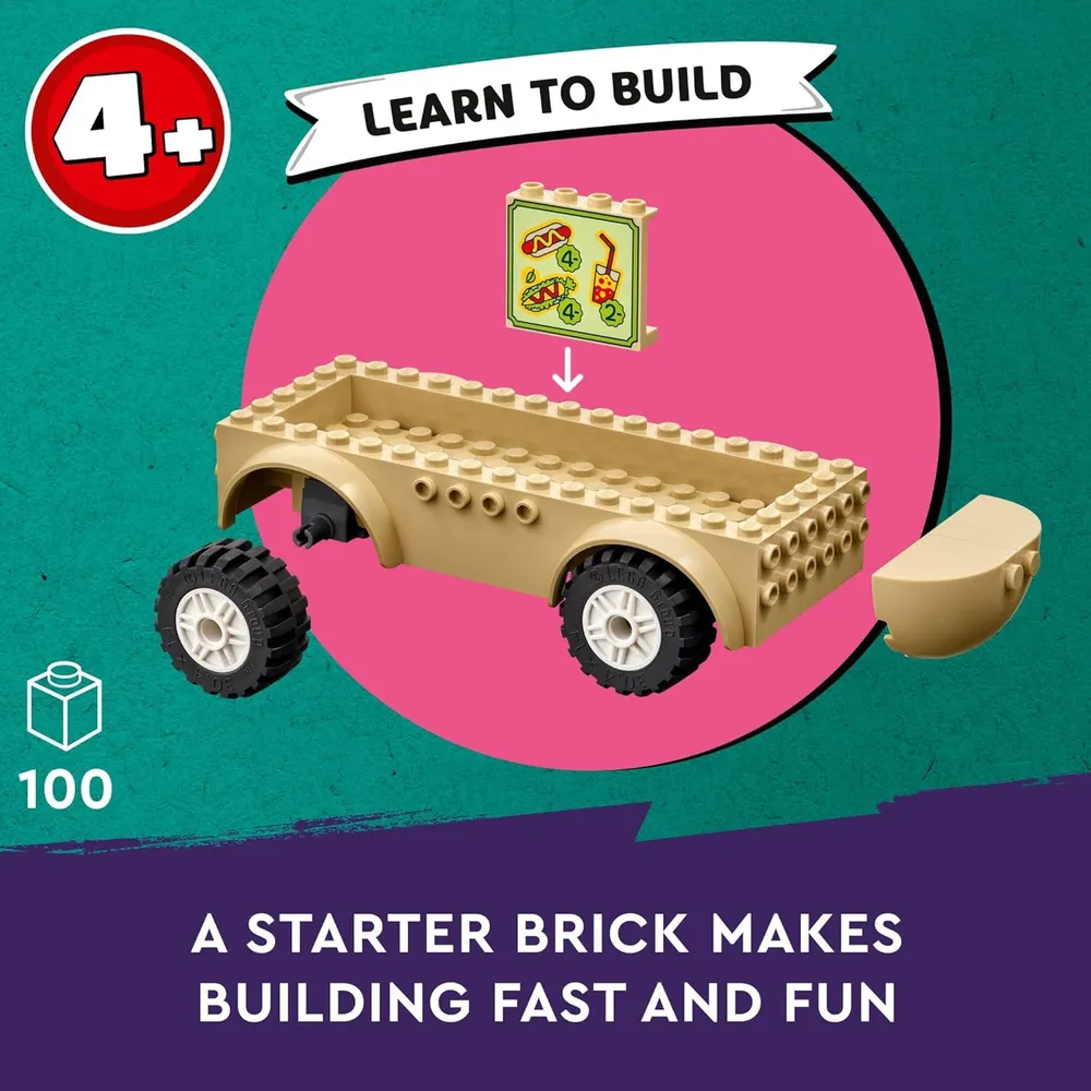 Lego Friends Camión de comida de perritos calientes, juguete de rol para niños