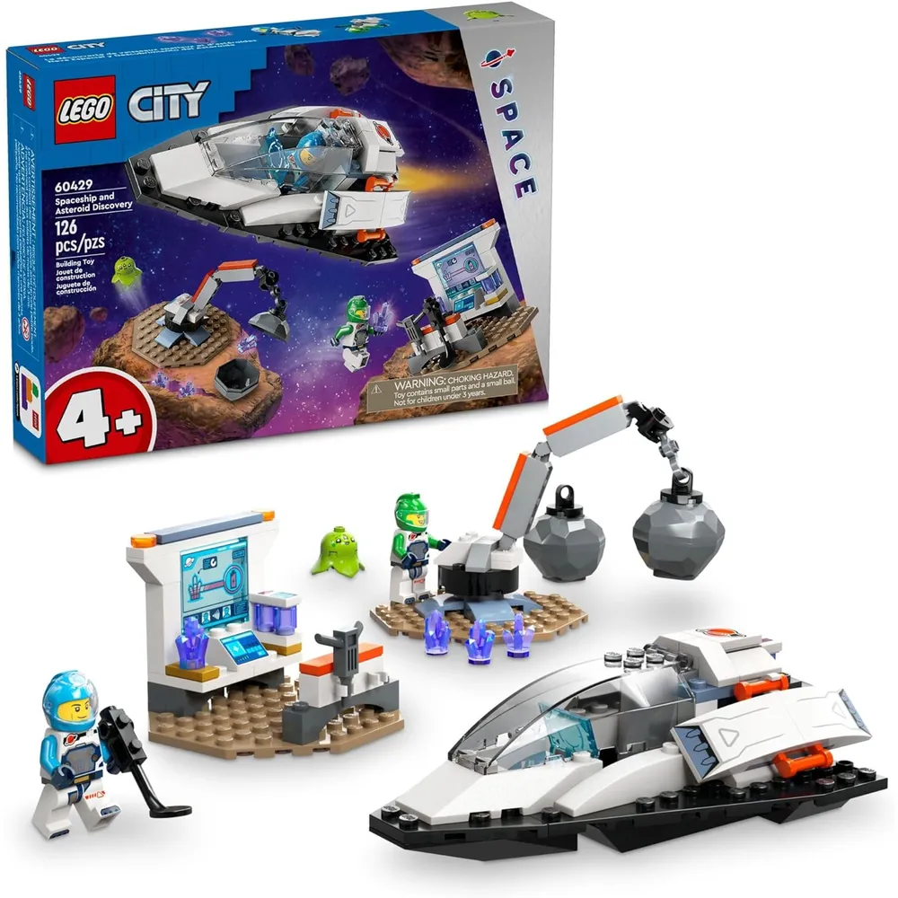 Lego City Nave espacial y descubrimiento de asteroides, set para niños