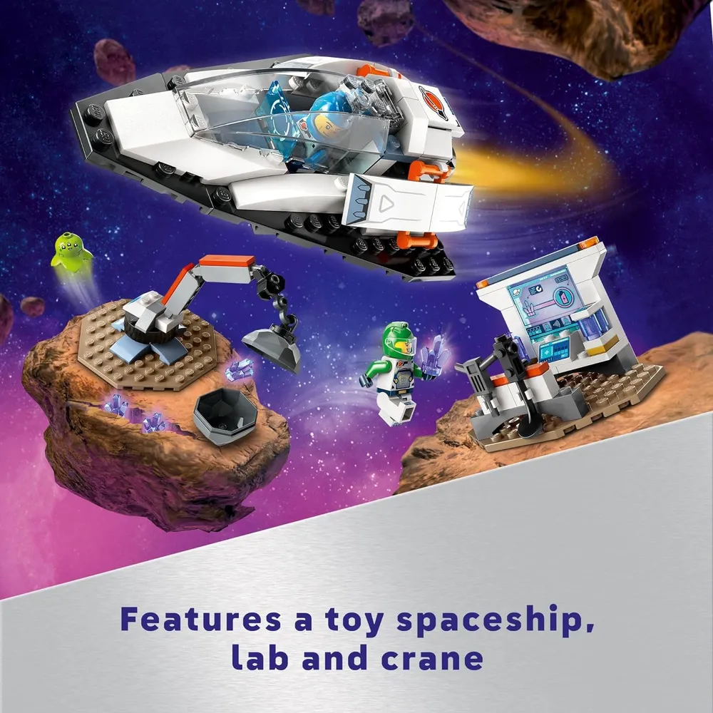 Lego City Nave espacial y descubrimiento de asteroides, set para niños