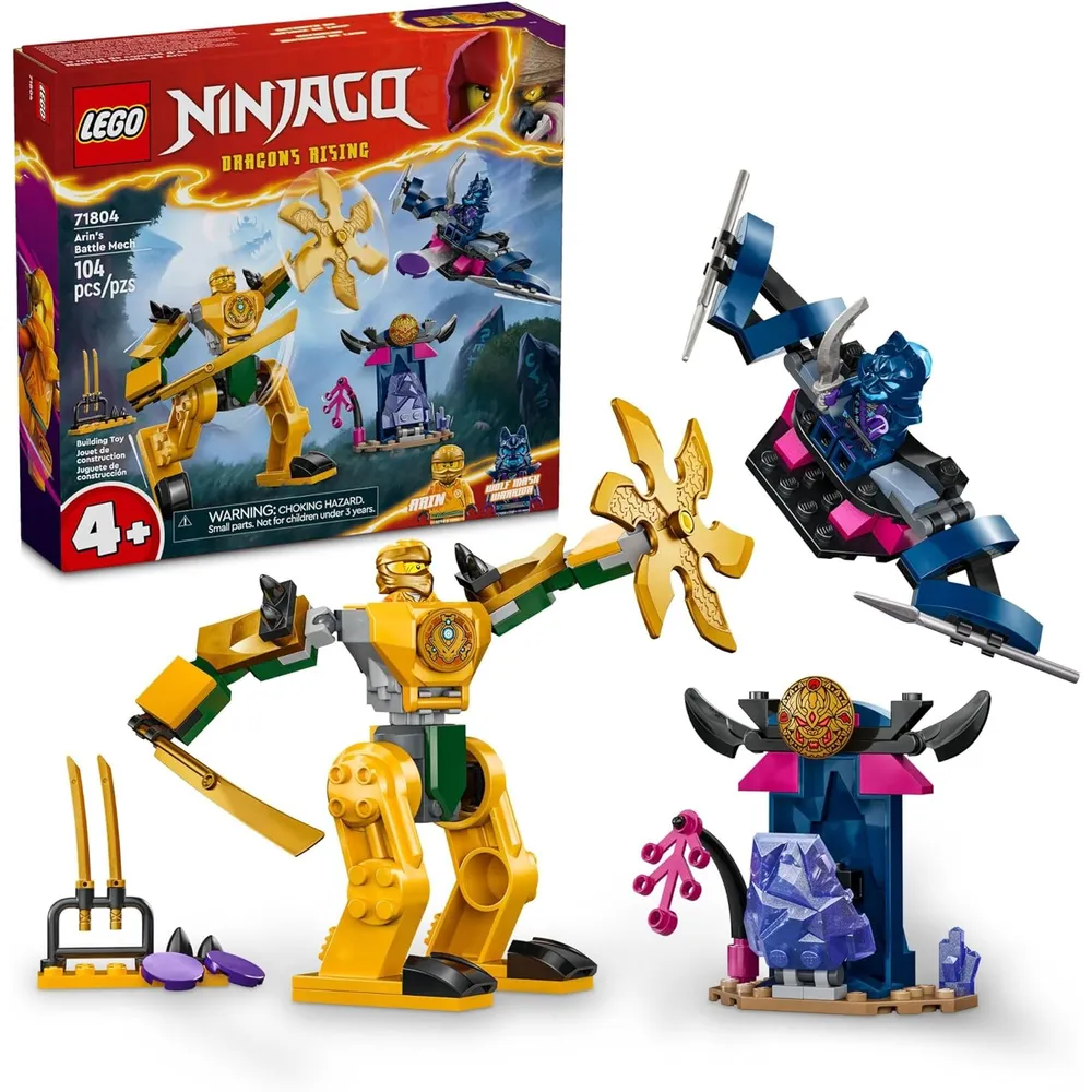 Lego Ninjago Mech de batalla de Arin, juguete ninja para niños