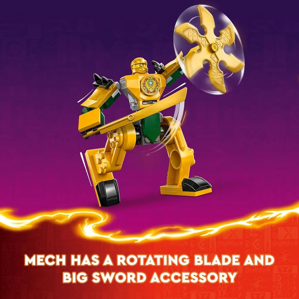 Lego Ninjago Mech de batalla de Arin, juguete ninja para niños