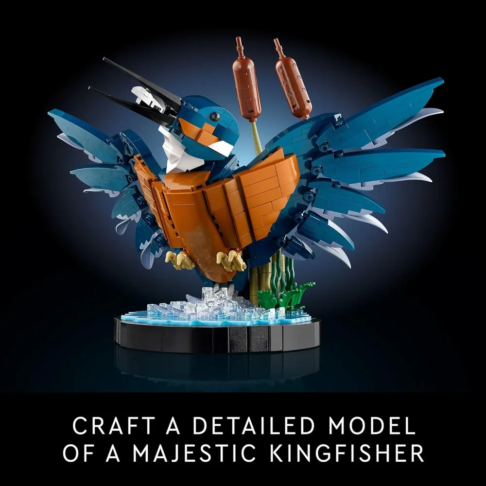 Lego Icons Martín Pescador, set creativo para adultos y decoración