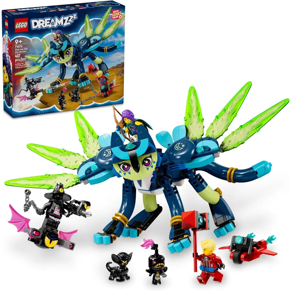Lego Dreamzzz Zoey y Zian el gato-búho, juguete de construcción para niños