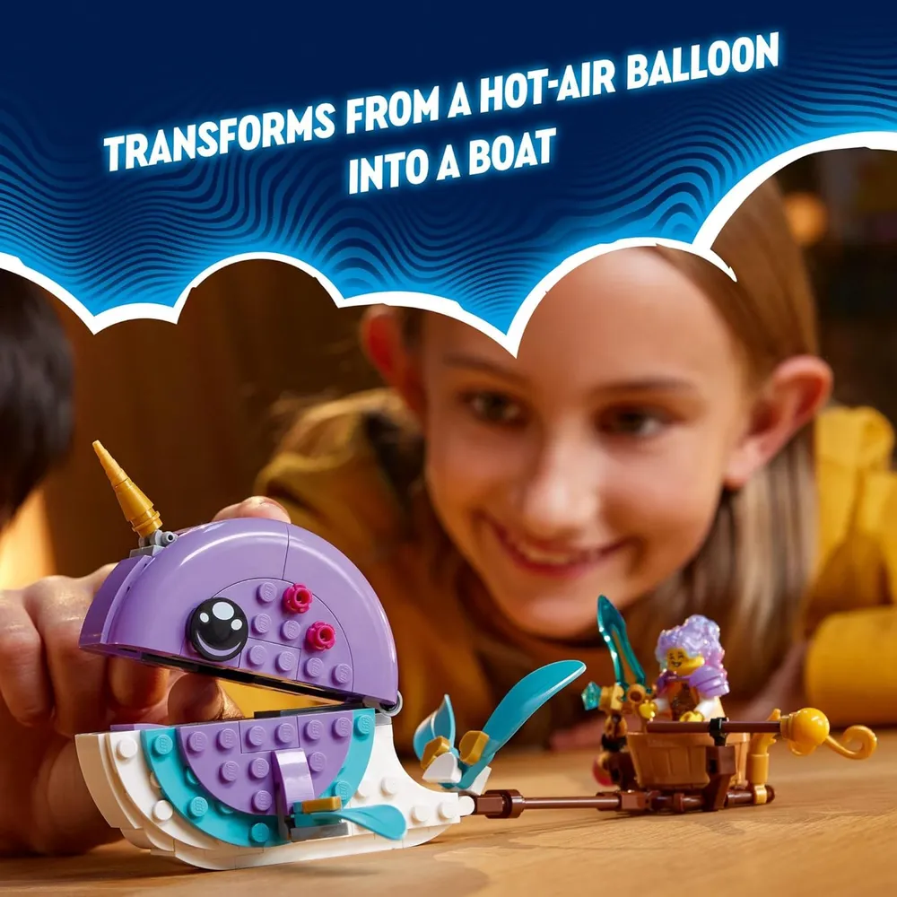 Lego Dreamzzz Izzie's Narwhal en globo aerostático, set para niños