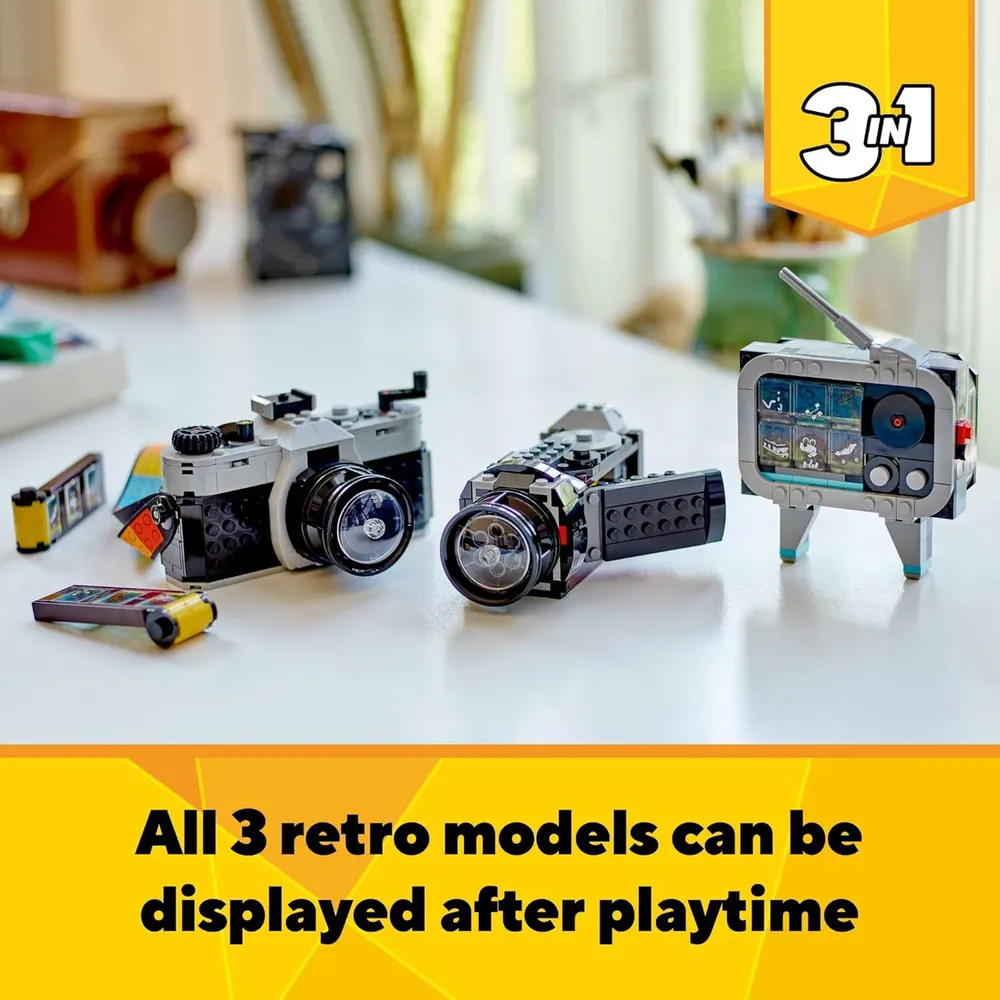 LEGO CREATOR 3 EN 1 CÁMARA RETRO: VIDEOCÁMARA O TELEVISOR