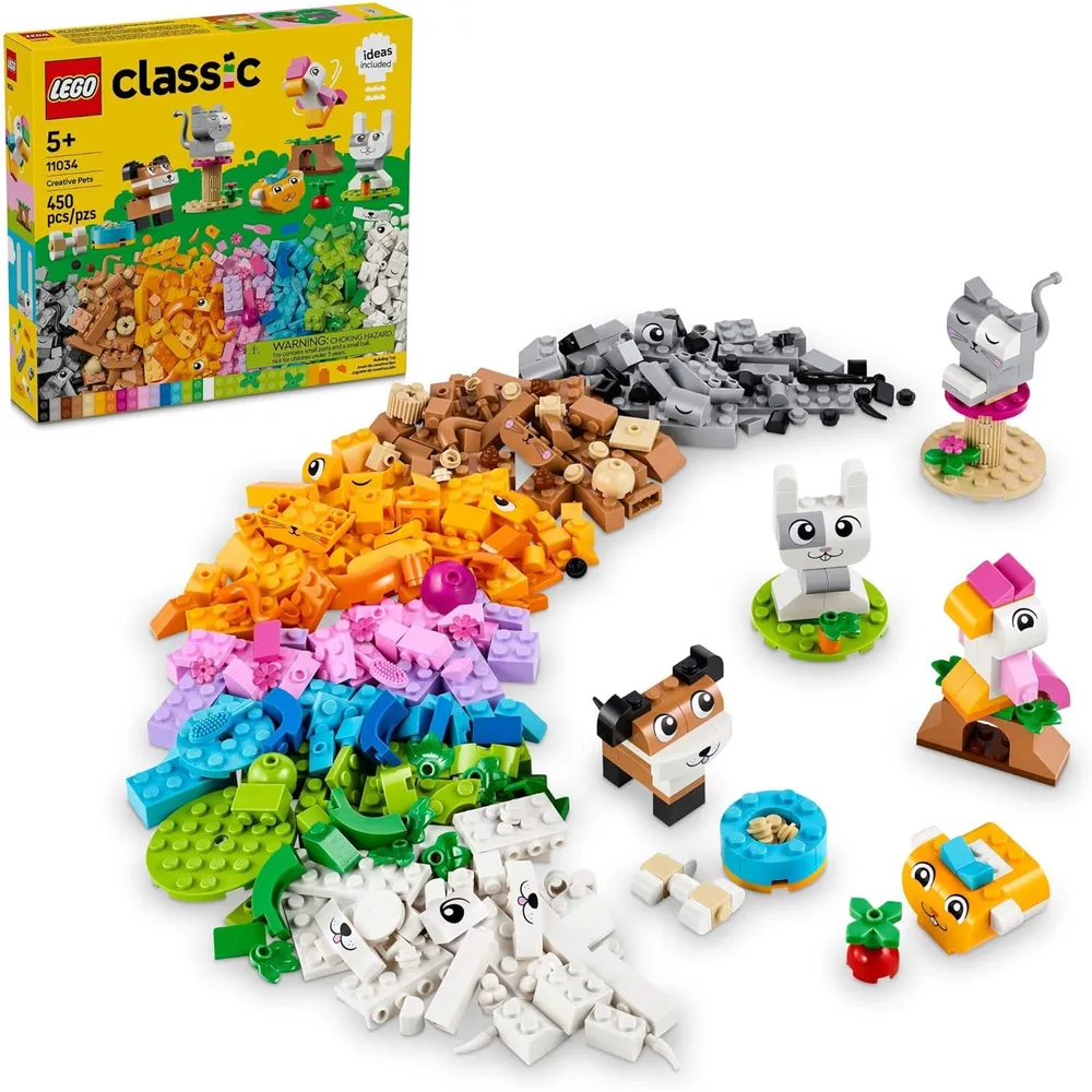 Lego Classic Mascotas Creativas, bloques para construir animales para niños