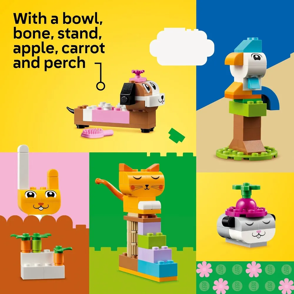 Lego Classic Mascotas Creativas, bloques para construir animales para niños