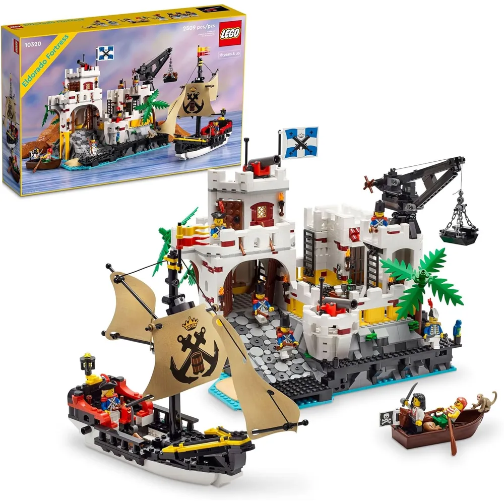 Lego Icons Fortaleza Eldorado con barco pirata y 8 minifiguras para adultos