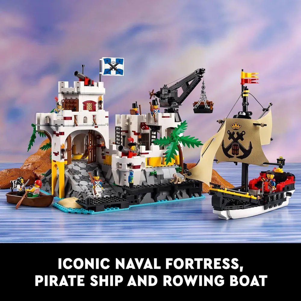 Lego Icons Fortaleza Eldorado con barco pirata y 8 minifiguras para adultos