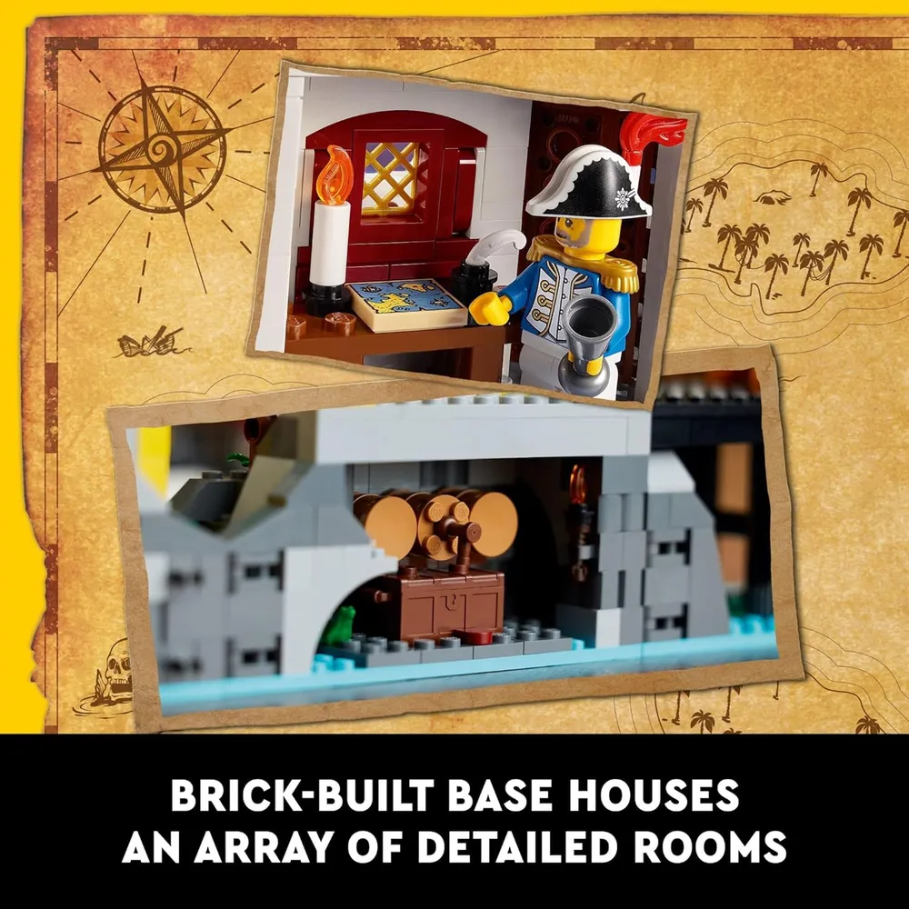 Lego Icons Fortaleza Eldorado con barco pirata y 8 minifiguras para adultos