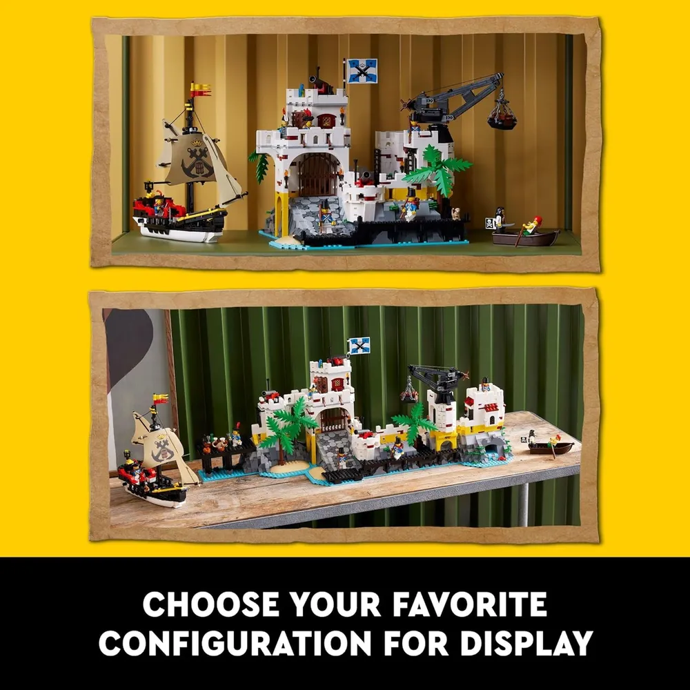 Lego Icons Fortaleza Eldorado con barco pirata y 8 minifiguras para adultos