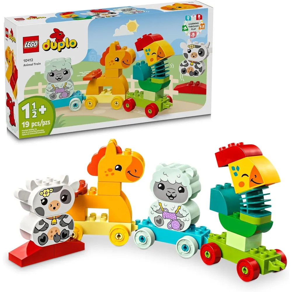 Lego Duplo Mi Primer Tren de Animales con caballo y 4 figuras para niños