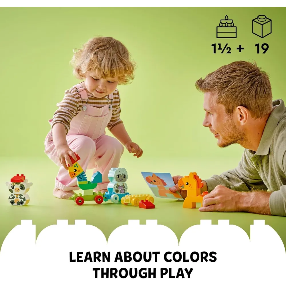 Lego Duplo Mi Primer Tren de Animales con caballo y 4 figuras para niños