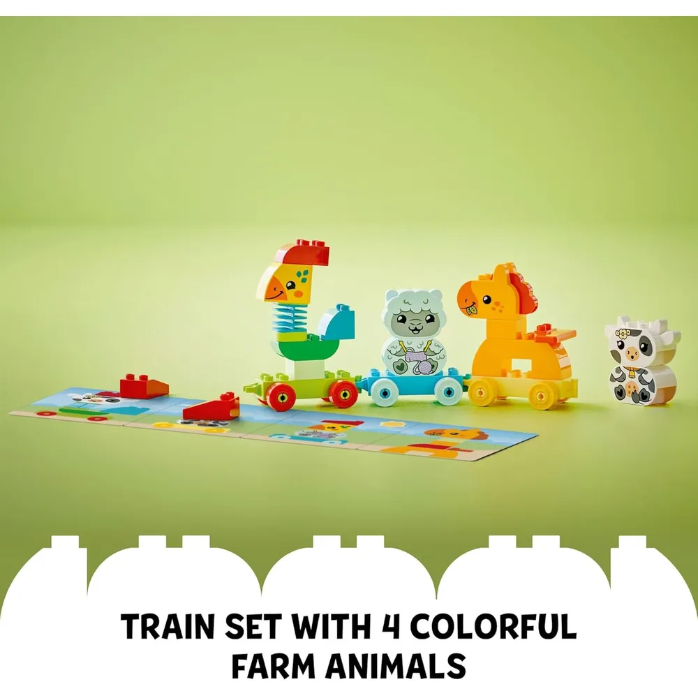 Lego Duplo Mi Primer Tren de Animales con caballo y 4 figuras para niños