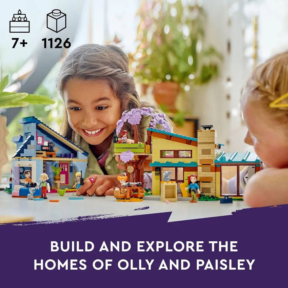 Lego Friends Casa de muñecas de Olly y Paisley con 5 minifiguras