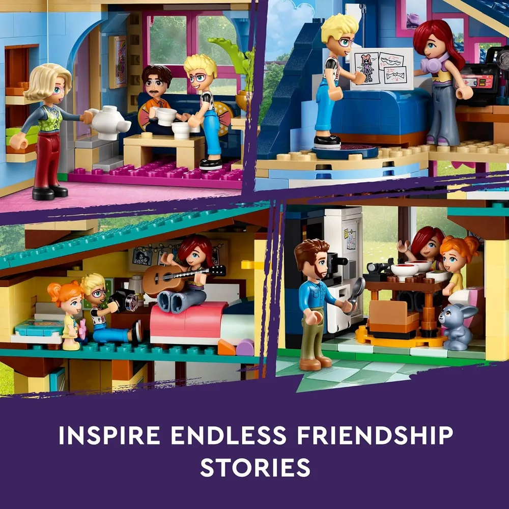 Lego Friends Casa de muñecas de Olly y Paisley con 5 minifiguras