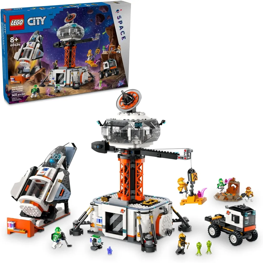 Lego City Base espacial y plataforma de lanzamiento con 6 minifiguras