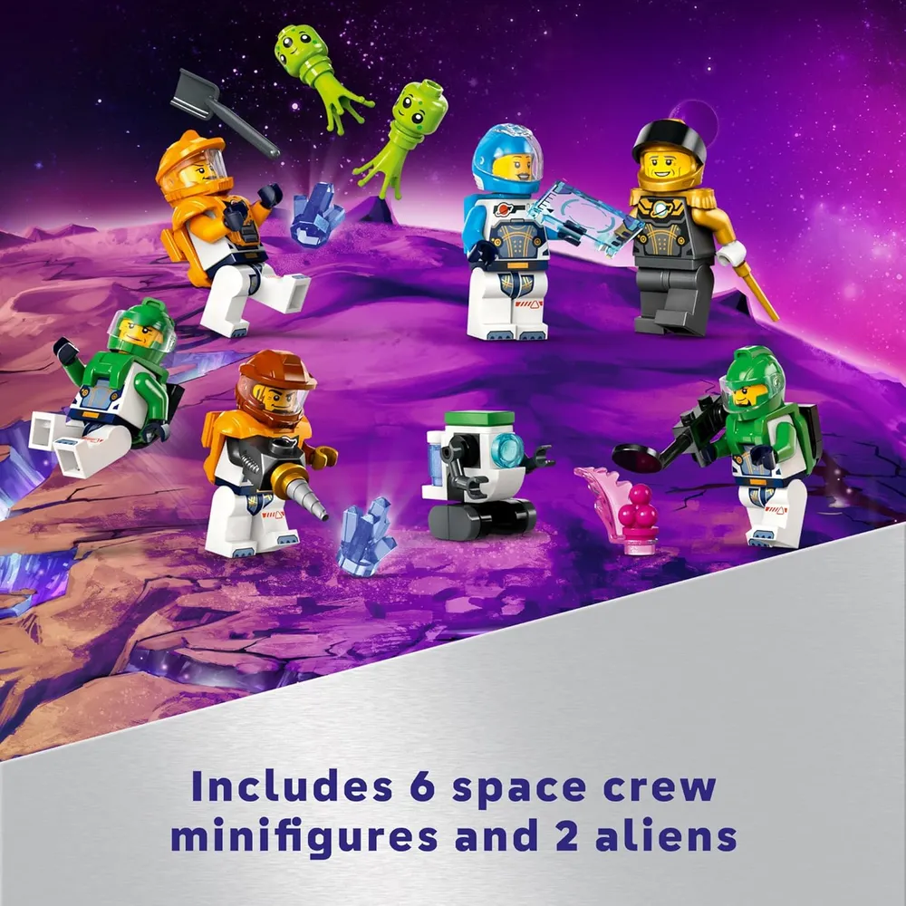 Lego City Base espacial y plataforma de lanzamiento con 6 minifiguras