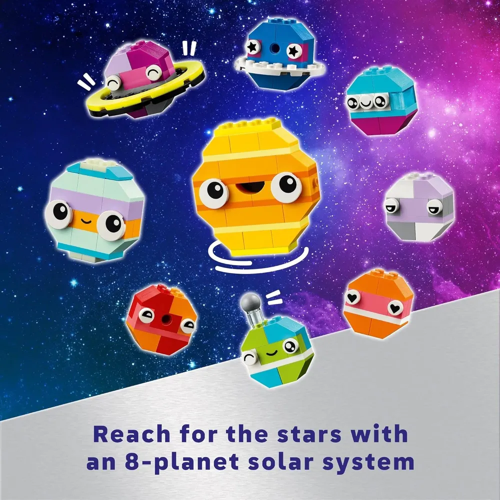 Lego Classic Planetas espaciales creativos, juguete con alienígena y nave