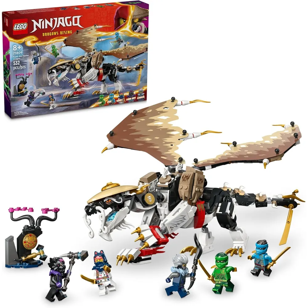 Lego Ninjago Egalt, el dragón maestro con 5 minifiguras ninja