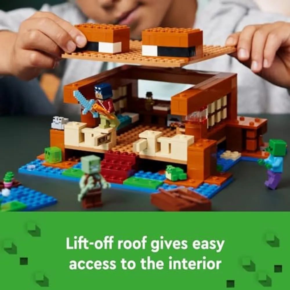 Lego Minecraft Casa de la Rana con animales y figuras de criaturas